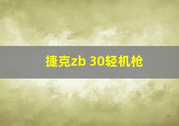 捷克zb 30轻机枪